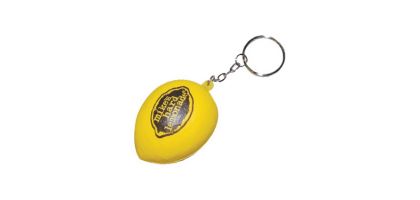 Keyring with Lemon Stress Reliever