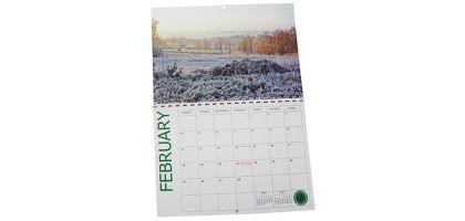 A4 wiro bound wall calendar