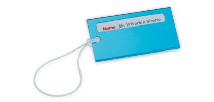 Plume. Aluminium Luggage Tag