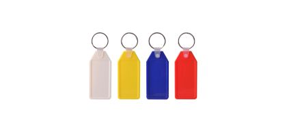 Long Hexagon Hard Plastic Keyring
