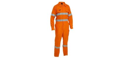 Apex 160/185 Taped Hi Vis FR Ripstop Vented Coverall with Waist Zip Opening