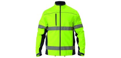 Hi Vis Softshell Jacket - 2 Tone W/ Fleece Lining