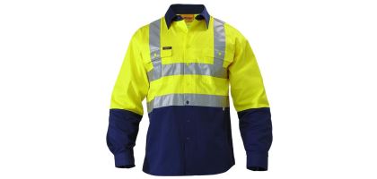 Hi Vis Drill Shirt - 2 Tone Long Sleeve