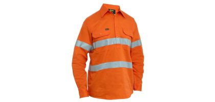 Taped Hi Vis Cool Lightweight Closed Front Shirt