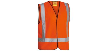 Taped X Back Hi Vis Vest - Orange