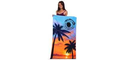 Stock Fibre Reactive Print Beach Towel