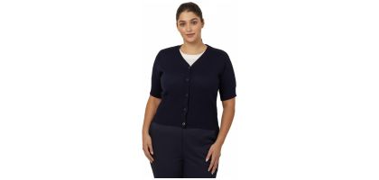 Short Sleeve Rib Cardigan