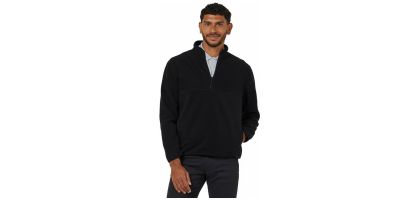Mens Polar Fleece Zip Neck Pullover