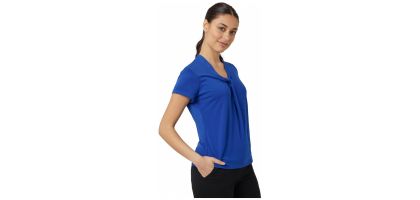 Matt Jersey Twist Neck Short Sleeve Top