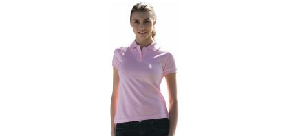 Ladies Pique Knit Fitted Cotton / Spandex Polo