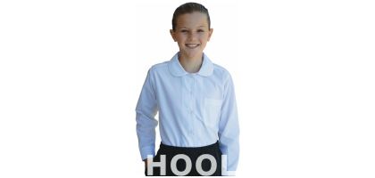 Girls Peter Pan Collar Long Sleeve School Shirt