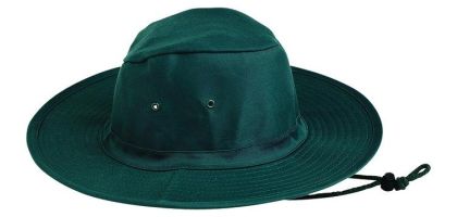 Poly/Cotton Sun Hat Green - Medium