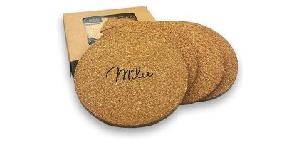Vineyards Cork Coaster Round Set of 4