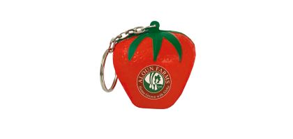 Keyring with Strawberry Stress Reliever