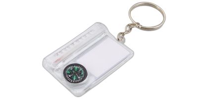Thermometer Compass Keyring