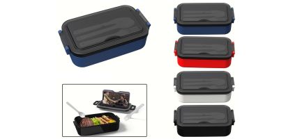 Lunch Box Includes Fork, Knife And Spoon