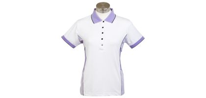 Ladies Spliced Printed Polo