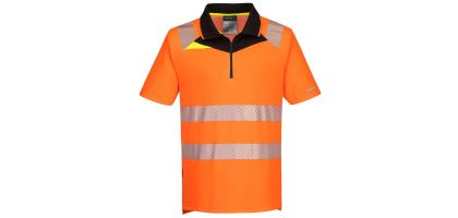 DX4 HiVis Zip Polo Shirt S/S
