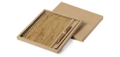 Hecan Bamboo Pen and Notebook Set