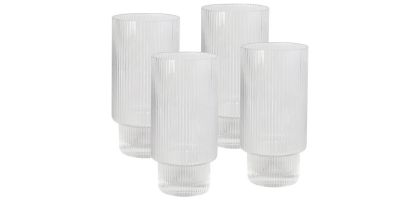 Oscar Ribbed Highball Glasses
