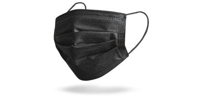 Black 3-Ply Disposable Face Masks