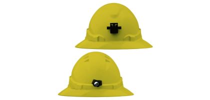 V6 Hard Hat Unvented Full Brim + Lamp Bracket Ratchet Harness