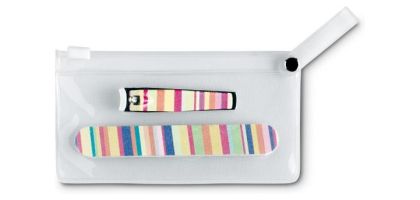 Manicure Tools In Clear Pouch