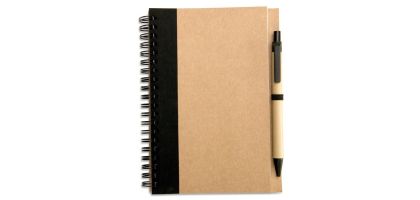 Customised Recycled Notebook + Pen