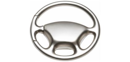 Silver Steering Wheel Keyring