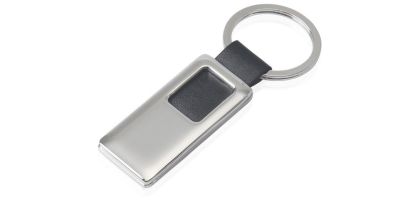 Chrome & Leather Keyring