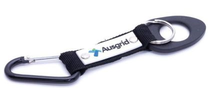 Carabiner Clip With Rubber Bottle Holder