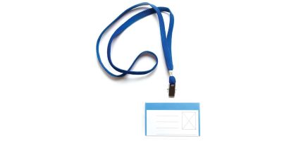 Turkey Lanyard With Aligator Clip And Pvc Business Card Pocket