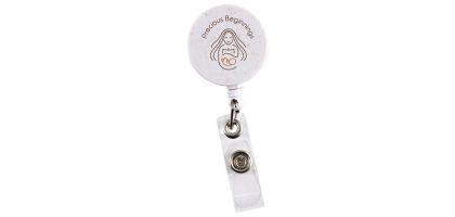 Retractable Badge Holder Wheat Straw 
