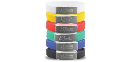 Silicone Wrist Band with Metal Plate
