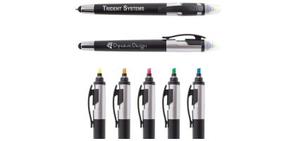 Trident Ballpoint Pen / Stylus Highlight Marker