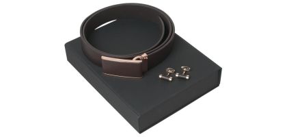 Set Seal Brown (cufflinks & Belt)