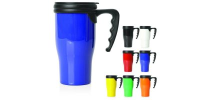 Double Walled Plastic Thermo Travel Mug