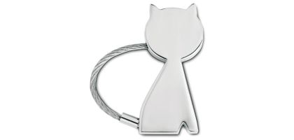 Metal Cat Shaped Keyring