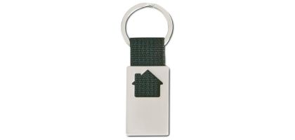 Metal  Canvas House Shaped Keyring