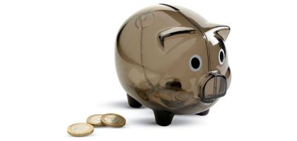 Black Transparent Plastic Piggy Bank