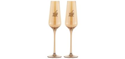 M&W Glamour Flute 230ml Set of 2 Pink