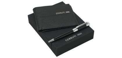 Set Cerruti 1881 (Classic Ballpoint Pen & Leather Wallet)