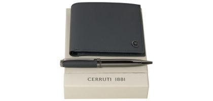 Set Hamilton Dark Blue (ballpoint Pen & Premium Leather Wallet)