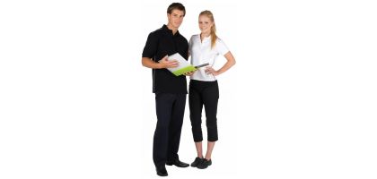 Ladies 100% Cotton Pique Knit With Piping