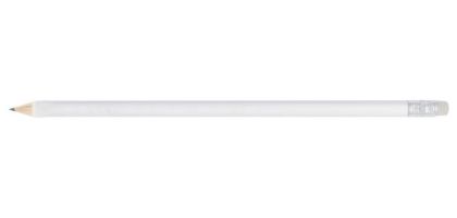 White Pencil Sharpened With Eraser