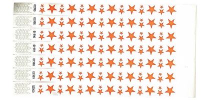 Preprinted Wrist Band Stars