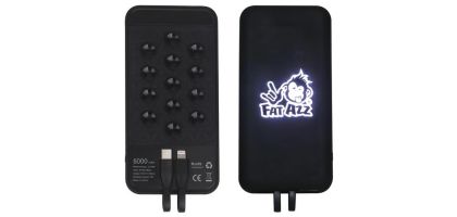 5000mAh Light Up Wireless Power Bank with Charging Cable