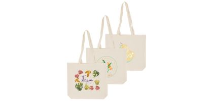 170gsm Full Coloured Long Handle Calico Bag with Gusset