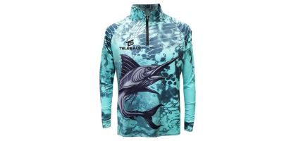 Men's Polyester Spandex Sublimated 1/4 Zip Fishing Pullover