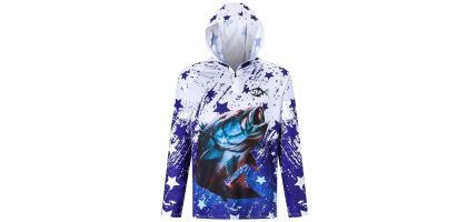 Men's Polyester Spandex Sublimated 1/4 Zip Fishing Hood Shirt